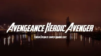 Avengeance Heroic Avenger font