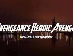 Avengeance Heroic Avenger font