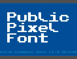 Public Pixel font