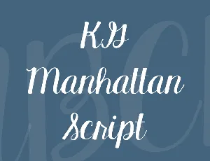 KG Manhattan Script font