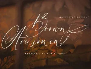 Brown Amsonia font