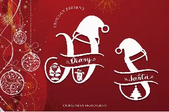 Diary Santa Monogram font