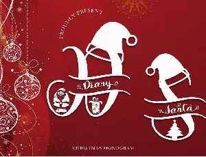 Diary Santa Monogram font