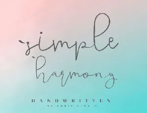 Simple Harmony Handwritting font