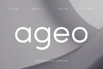 Ageo Geometric Sans Family font