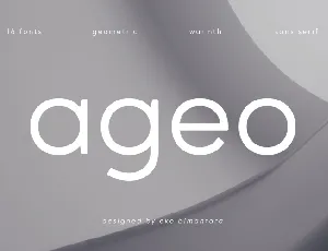 Ageo Geometric Sans Family font