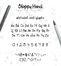 Sloppy Hand font