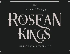 Rosean Kings font