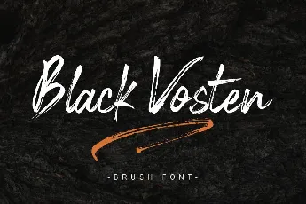 Black Vosten Brush font