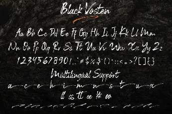 Black Vosten Brush font