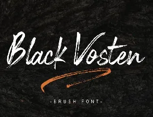 Black Vosten Brush font