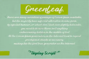 Greenleaf font