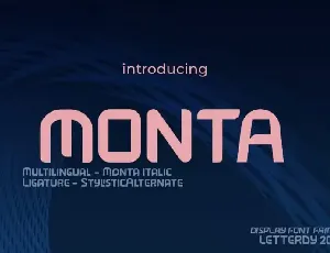 Monta Display font