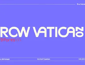 Row Vaticano font