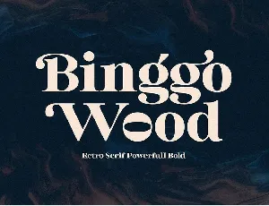 Binggo Wood font