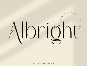 Albright Serif font