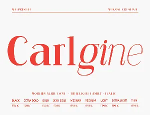 Carlgine font