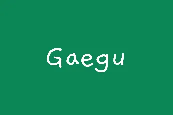 Gaegu font