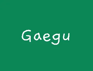 Gaegu font