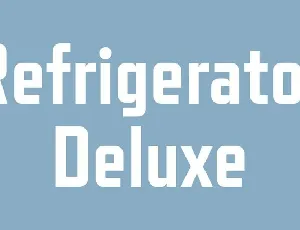 Refrigerator Deluxe Family font