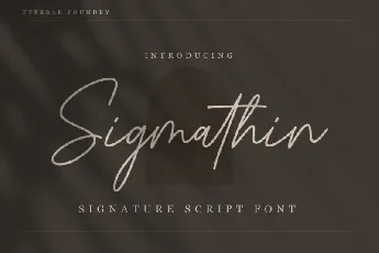 Sigmathin – Signature Script font