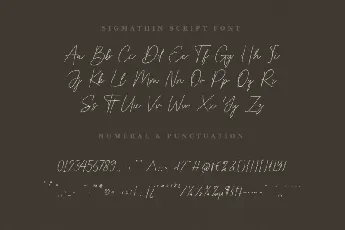 Sigmathin – Signature Script font