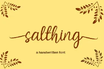 Salthing Script font