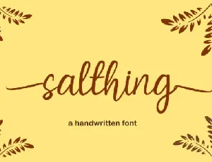 Salthing Script font