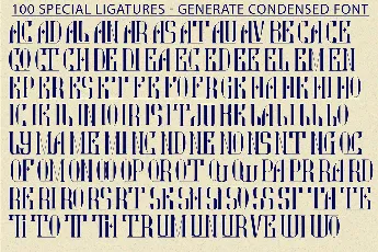 GENERATE CONDENSED DEMO font