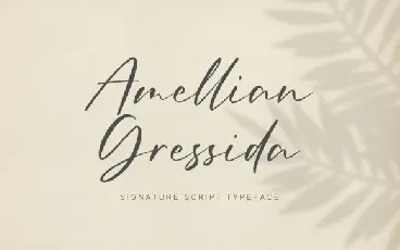 Amellian Gressida Signature font