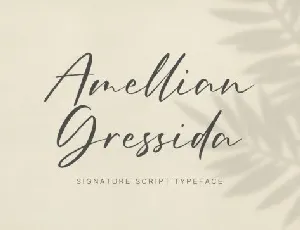 Amellian Gressida Signature font