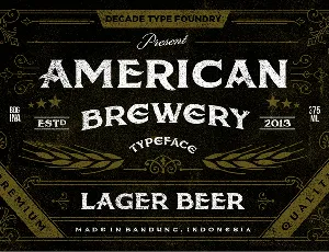 American Brewery Rough font