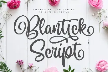 Blantick Script font