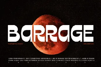 Barrage font