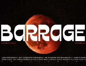 Barrage font