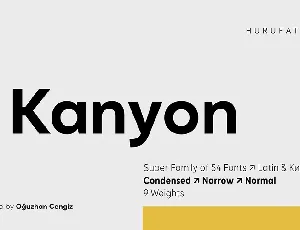 KanyonÂ Font Family font