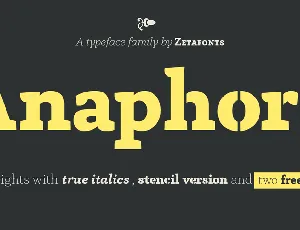 Anaphora font