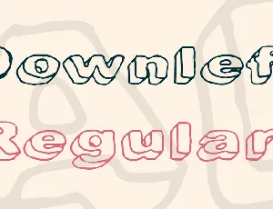 Downleft font