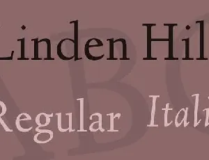 Linden Hill font