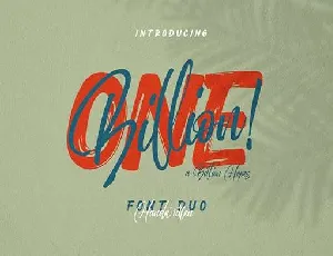 Onebillion Duo font