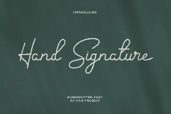 Hand Signature Demo font