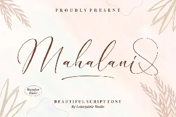 Mahalani font