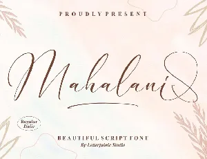 Mahalani font