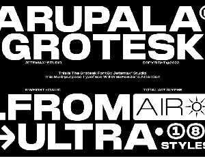 ArupalaÂ® Grotesk font