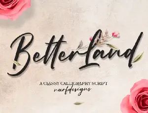 Better Land Script font