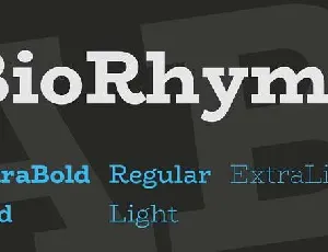 BioRhyme font