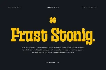 Frust Stonig font