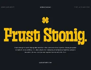 Frust Stonig font