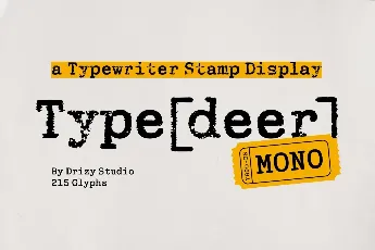 Typedeer Mono font