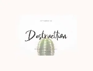 Destructtion Script font